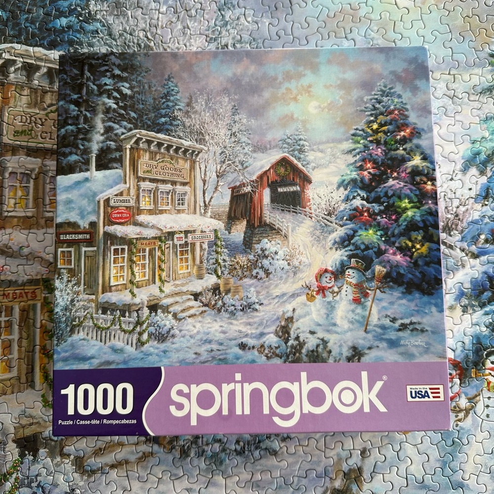 Springbok 2015 Country Christmas Store 1000 Piece Puzzle Complete